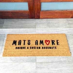 Large doormat with business logo Mats Amore Unique and Custom Doormats