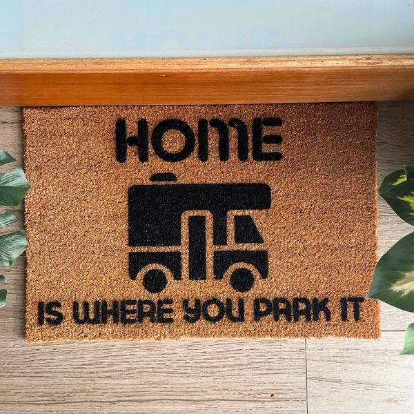 Home is where you park it Campervan doormat