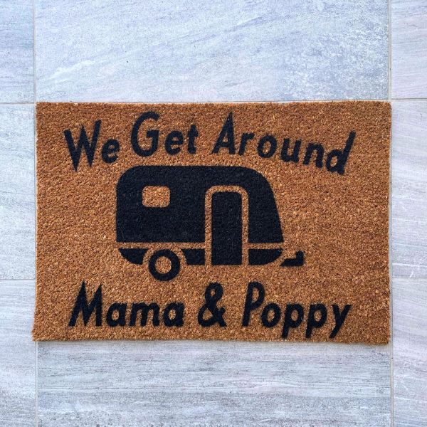 We Get Around Mama & Poppy Caravan Doormat