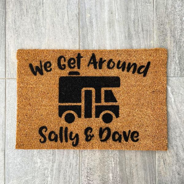 We Get Around Sally & Dave Motorhome doormat