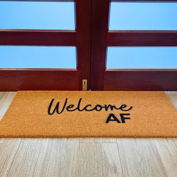 Large Welcome AF doormat