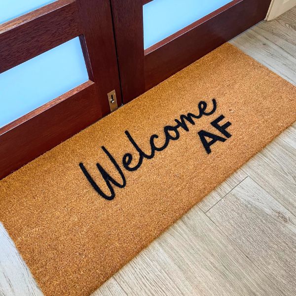 Large Welcome AF doormat