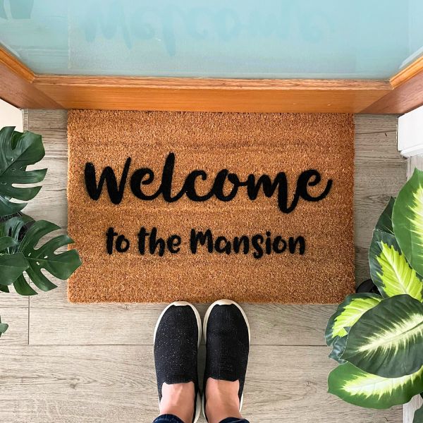 Welcome to the Mansion personalised doormat