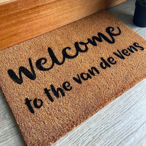 Welcome to the van de Vens personalised doormat