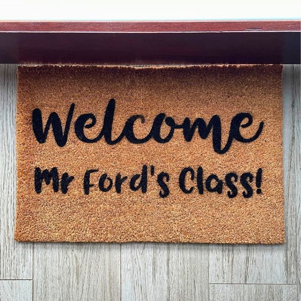 Welcome Mr Ford's Class! personalised classroom doormat