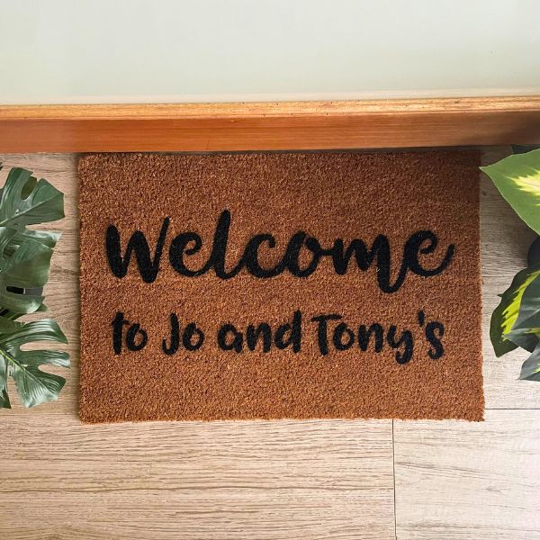Welcome to Jo and Tony's personalised doormat
