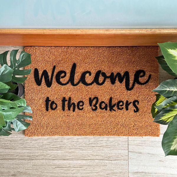 Welcome to the Bakers personalised doormat