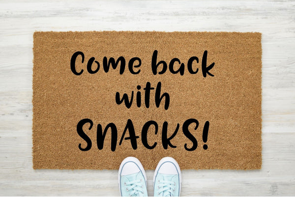Come Back With Snacks 60x40 doormat