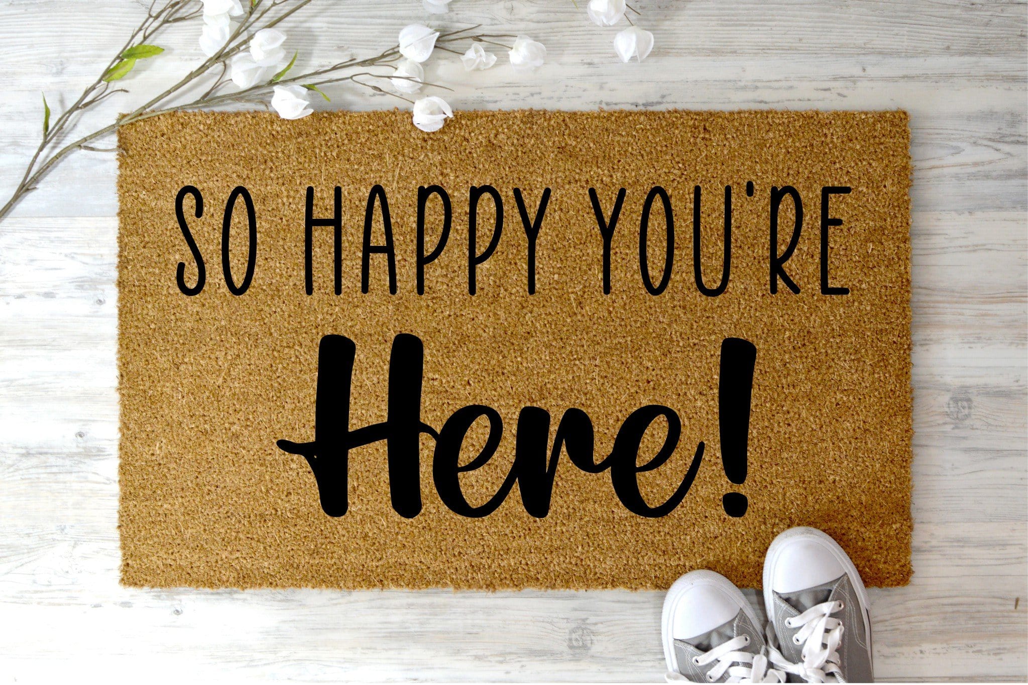 So Happy You're Here Doormat 60x40