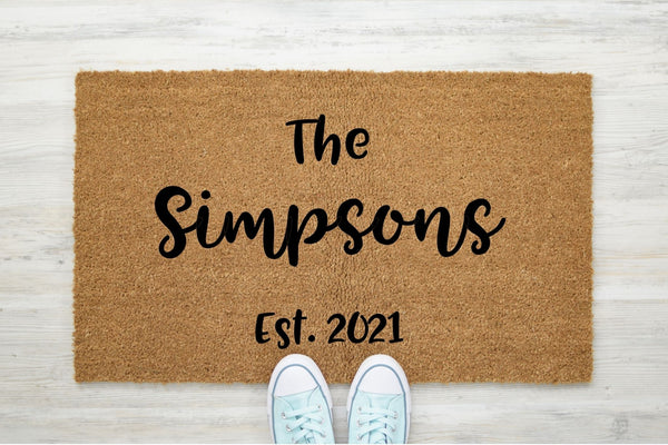 The Simpsons Est. 2021 doormat without border