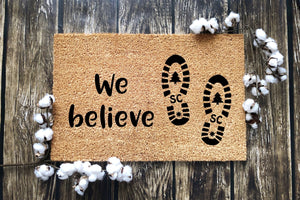 We believe Santa boots doormat
