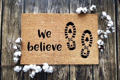 We believe Santa boots doormat
