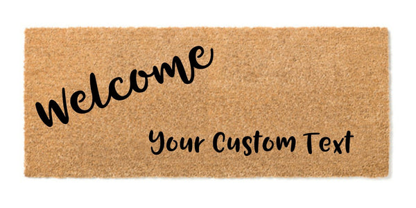Welcome doormat with custom text 110x45cm