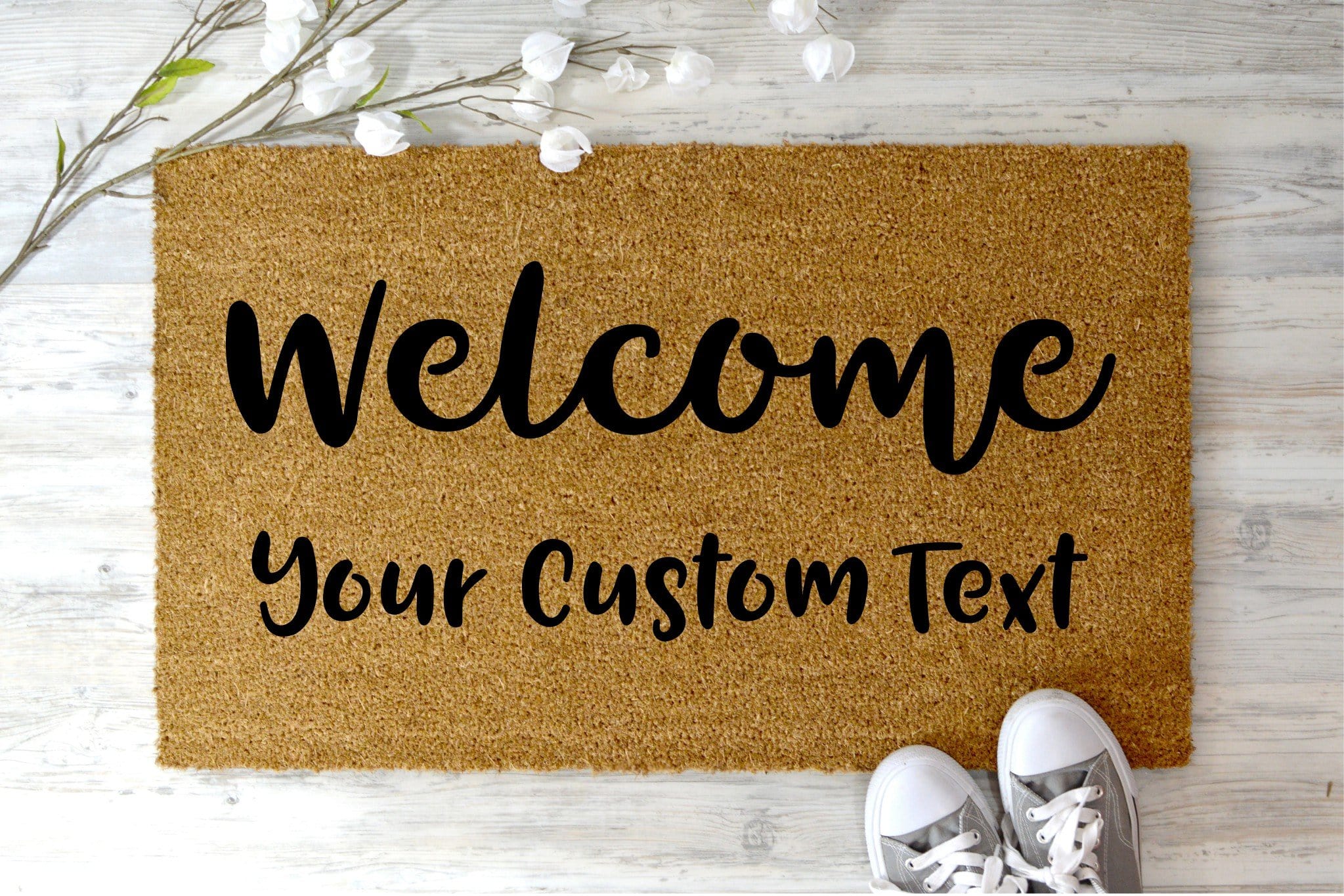 Welcome doormat with custom text 60x40cm
