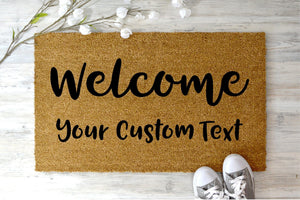 Welcome doormat with custom text 60x40cm