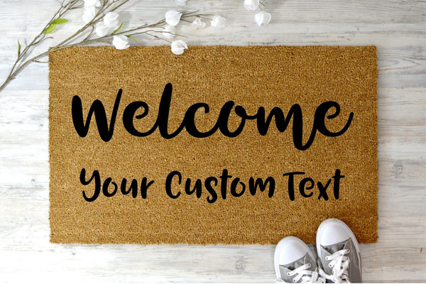 Welcome doormat with custom text 60x40cm